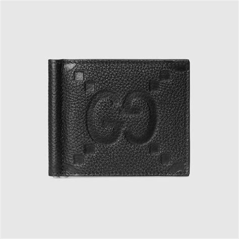 gucci fermasoldi|Fermasoldi jumbo GG in pelle nera .